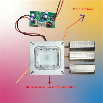 10,1-дюймовый УФ-светодиодный источник света для 3D-принтера площадью 8,9-10,3 М2 Вт 24 В постоянного тока с точной быстрой печатью