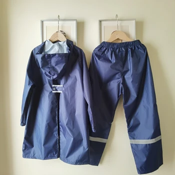 130-160 см, непромокаемый дождевик с капюшоном для мальчиков и девочек, раздельный дождевик, куртка, брюки, костюм, комплекты из 2 предметов