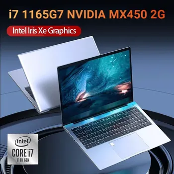 15,6-Дюймовый Игровой Ноутбук 11-го поколения Core i7 1165G7 NVIDIA MX450 i9 10880H Max 32G RAM 2T SSD Win10 Pro 1920 * 1080 Портативный Ноутбук