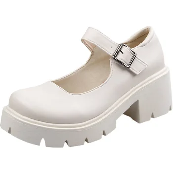 2022 Новая Обувь, Женская Обувь В Японском Стиле, Винтажная Мягкая Обувь для Сестры на высоком Каблуке, Водонепроницаемая Платформа, Обувь Для Косплея Студенток Колледжа