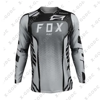2023 Мужская Футболка для Скоростного спуска Горный Велосипед MTB Рубашка Offroad DH Мотоциклетная Футболка Для Мотокросса Спортивная Одежда Mtb джерси Foxplast