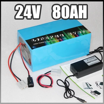 24V 80Ah электрическая велосипедная батарея 2000W Электрическая велосипедная литиевая батарея с зарядным устройством BMS 24v литий-ионный аккумулятор для скутера Бесплатный налог
