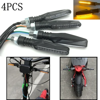 4 шт. Универсальный светодиодный указатель поворота для 48 В-72 В Mantis pro scooter мотоцикл Модифицированный Фонарь С переключателем