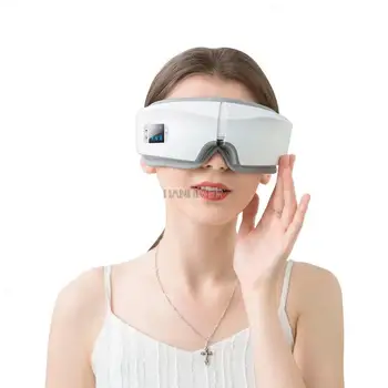 4D Интеллектуальная подушка безопасности, Вибрационный Массажер для Глаз, Инструмент для ухода за глазами, Горячий Компресс, Bluetooth Очки для Массажа Усталости глаз