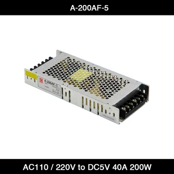 AC110V/220 В до 5 В 40A 200 Вт, светодиодный дисплей Chuanglian, ультратонкий Источник питания A-200AF-5