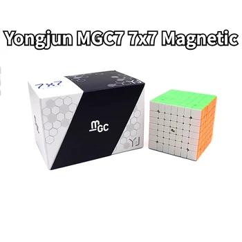 [Funcube] YJ MGC7 Magic Speed Cube Yongjun MGC 7x7 М Без Магнитных наклеек Профессиональные Игрушки-Непоседы MGC 7, 7x7 м, Головоломка Cubo Magico