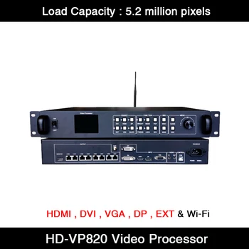 HD-VP820 Мощный контроллер 2-в-1, пропускная способность составляет 5,2 миллиона пикселей, поддержка входного видеосигнала 4K и двойные окна