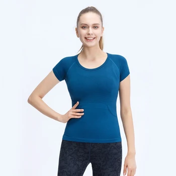 Swifty Tech 1.0 Бесшовные футболки для йоги, Летняя женская тонкая спортивная футболка, дышащая блузка для фитнеса, тренировочный укороченный топ с коротким рукавом