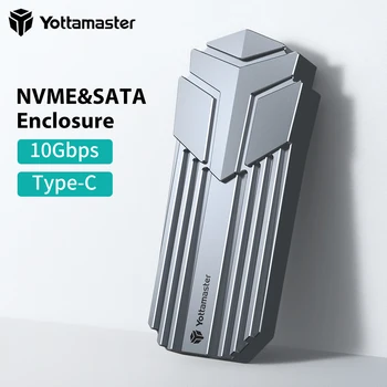 Yottamaster HDD Коробка Для хранения SSD Чехол SATA NVMe Корпус жесткого диска USB3.1 GEN1 TypeC 5 Гбит/с Устройство для чтения внешних жестких дисков