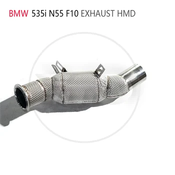 Автомобильные аксессуары HMD, Выхлопная труба, Высокая производительность потока для BMW 535i N55 F10 с коллектором каталитического нейтрализатора, без