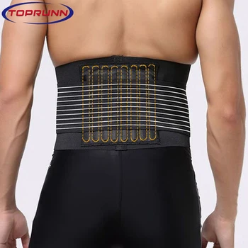 Бандаж для спины для мужчин и женщин - Дышащий Поясничный пояс для поддержки поясницы при ишиасе, поднятии тяжестей, с двумя регулируемыми ремнями