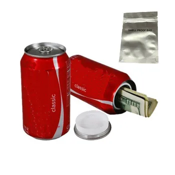 Безопасная коробка для хранения консервной банки Cola с защитным пакетом от запаха пищевых продуктов