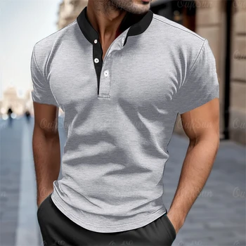 Гавайская мужская рубашка, Минималистичная мужская одежда, Мода 53, Повседневная черная пляжная рубашка с цифровым принтом, футболка оверсайз, топ