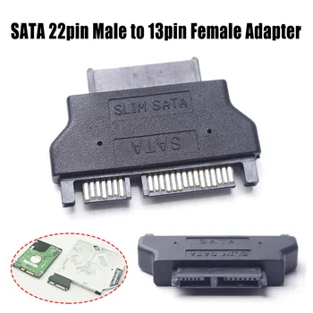 Горячая распродажа!Адаптер SATA Serial ATA 7 + 15 22pin Штекер К Тонкому 7 + 6 13pin Гнездовому Адаптеру Для Настольного Ноутбука HDD CD-ROM Жесткий Диск