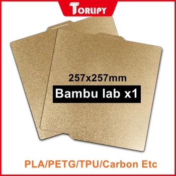 Для Bambu Lab x1 Монтажная Пластина PEI Лист 257x257 мм Обновление Текстуры Кровати PEI Двусторонняя Пружинная Сталь Для Деталей 3D-принтера Lab P1P
