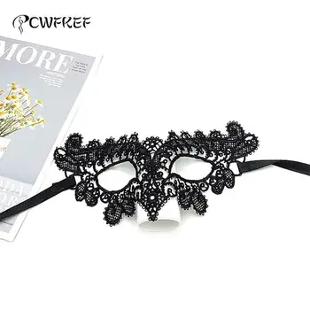 Женская Сексуальная Черная кружевная маска, Маскарадная маска для глаз, фестивальные маски на Хэллоуин