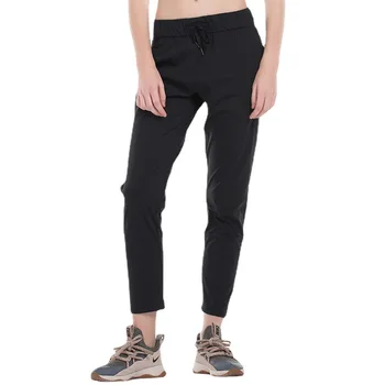 Женские леггинсы для тренировок Lulu для бега из 4-полосной эластичной ткани, штаны для йоги высшего качества с боковыми карманами, спортивные колготки для спортзала на открытом воздухе