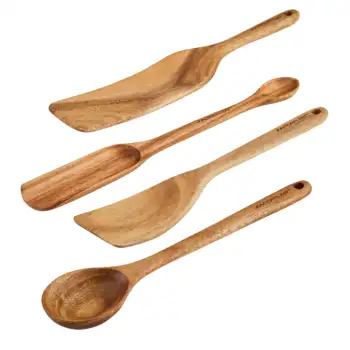 Инструменты и гаджеты Rachael Ray, набор деревянной кухонной утвари, 4 предмета