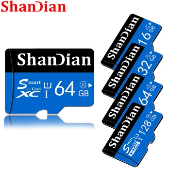 Карта памяти ShanDian Smart SD card 32GB 64GB 16GB 8GB class10 TF card Smartsd Флеш-накопитель флэш-памяти для смартфона/камеры