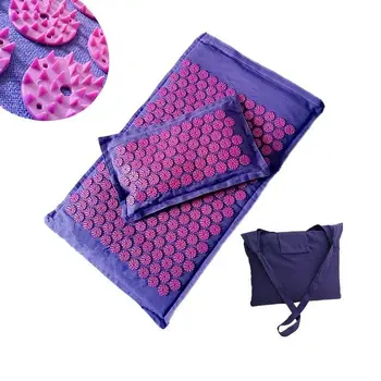 Массажный коврик с подушкой и чехлом коврик с иглами ковер для иглоукалывания одеяло для иглоукалывания для йоги подушка для акупуна