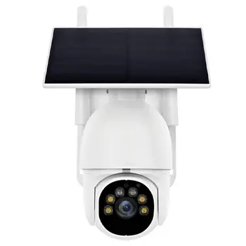 Наружная солнечная камера безопасности С поддержкой солнечной панели 4G Защита домашней безопасности WiFi Аккумулятор Питание от солнечной панели Двухстороннее аудио