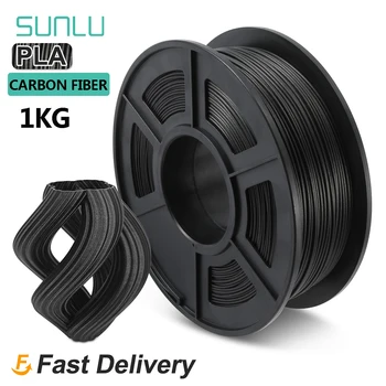 Нить SUNLU PLA CarbonFiber 3D 1,75 мм 1 кг Высокопрочная Высокомодульная Высокая Жесткость Низкая Плотность Легкий Промышленный Дизайн
