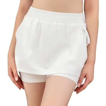 Новая сексуальная Женская юбка для тенниса, Спортзала, Йоги, Бадминтона, Спортивная юбка для фитнеса, Защита от бега, мини-юбка для гольфа, ультратонкая, быстросохнущая, для бега