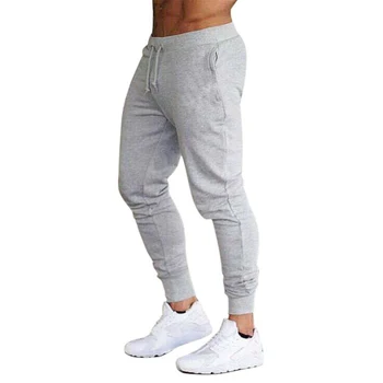 Новые Спортивные штаны для бега Трусцой, Мужские спортивные штаны для бега Трусцой, Мужские Джоггеры, Хлопковые спортивные штаны, облегающие брюки для бодибилдинга, брюки