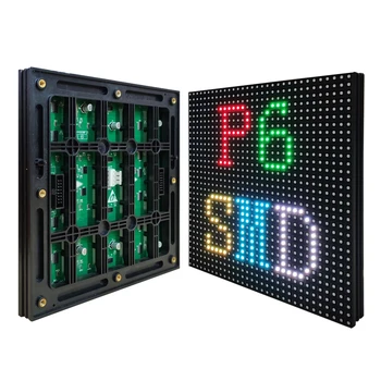 Специальная распродажа Полноцветный P6 наружный светодиодный модуль HUB75 интерфейс SMD 1/8 текущий размер сканирования 192 * 192 мм