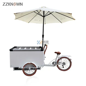 Тележка для продажи хот-догов на трех колесах, электромобиль, трехколесный велосипед для продажи мороженого