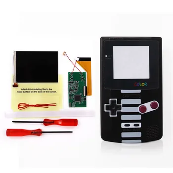 УФ-печать на заказ, IPS, полноразмерный ЖК-дисплей с цветной подсветкой, 8 цветов, комплект модов и корпус, предварительно вырезанная оболочка для Gameboy Color GBC